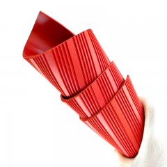 霍惠选 橡胶绝缘垫C型 红色条纹