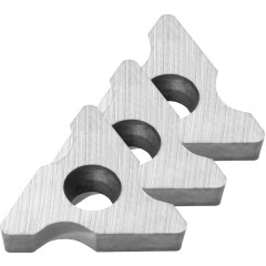 硬质合金转位刀片套装，3 件套，SHM 202 用于钢材，半径 2.5 mm
