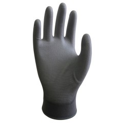 精编手套 手掌及手指PU涂层，灰色，CE4131