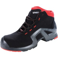 高帮鞋，黑色/红色 uvex 1 x 护踝支撑，S3