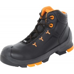 高帮鞋，黑色/橙色 uvex 2，S3