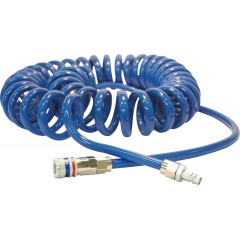 带钢制安全连接器 eSafe 的 PU 螺旋软管 1/4 英寸 ⌀ 8×12 mm