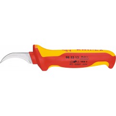 KNIPEX®剥线刀达到 VDE 标准要求的绝缘，细长刀刃 728110