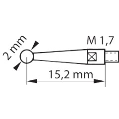 Mitutoyo三丰杠杆表，测杆长度 15.2 mm