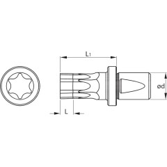 Torx® 滑块压头 直径 d = 8 mm