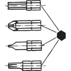 连接件，带快速连接器，用于电动螺丝起子， 可摆转 45°