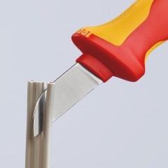 KNIPEX®固定式刀片电缆刀 整体绝缘，符合 VDE 标准844410