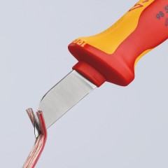 KNIPEX®固定式刀片电缆刀 整体绝缘，符合 VDE 标准844410