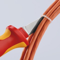 KNIPEX®固定式刀片电缆刀 整体绝缘，符合 VDE 标准844410