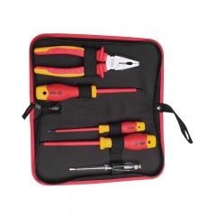 宝合5件套双色绝缘家用电工工具组套