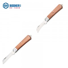 宝合弯刃木柄电工刀