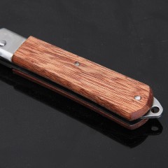 宝合弯刃木柄电工刀