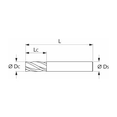 S/carb. slot drill DIN6527 TiAlN