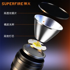 SupFire/神火 手电筒 L6-G 36W 强光黑色，售卖规格：1个 