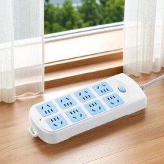 公牛 接线板，GN-604 3*1m㎡ 8位5孔 总控开关 1个 