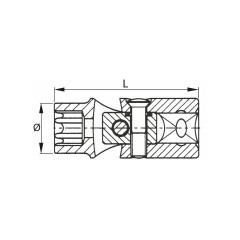 达威力Stahlwille 3/8 英寸的活节套筒